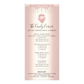 バラ金ゴールドストロベリーグリッタードリップスデザートメニュー ラックカード (正面)