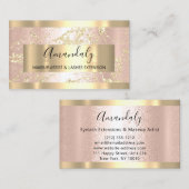 バラ金ゴールドストロークフレームマーブル美しいショップ 名刺 (正面/裏面)