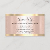 バラ金ゴールドストロークフレームマーブル美しいショップ 名刺 (裏面)