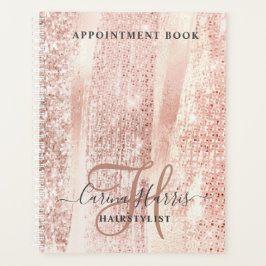 バラ金ゴールドストロークヘアスタイルリストアポイントメントブック プランナー手帳