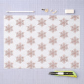 バラ金ゴールドスノーフレーククリスマスツリー 薄葉紙 (クラフト)