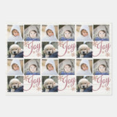 バラ金ゴールドスノーフレーククリスマスホリデーあなたの写真 ラッピングペーパーシート (正面)