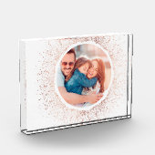 バラ金ゴールドスノーフレーククリスマスホリデーフォトブロック フォトブロック (左)