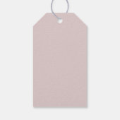 バラ金ゴールドスノーフレーククリスマス ギフトタグ (裏面)