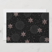 バラ金ゴールドスノーフレークスウィンターカンパニーホリデーパーティー 招待状 (裏面)