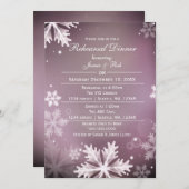 バラ金ゴールドスノーフレークスウィンターリハーサルディナー 招待状 (正面/裏面)