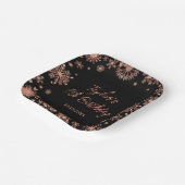 バラ金ゴールドスノーフレークスバースデーパーティー ペーパープレート (傾斜あり)