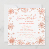 バラ金ゴールドスノーフレークスバースデーパーティー 招待状 (正面)