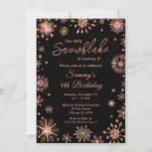 バラ金ゴールドスノーフレークスバースデーパーティー 招待状 (正面)