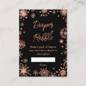 バラ金ゴールドスノーフレーク冬おむつラッフル エンクロージャーカード (正面)