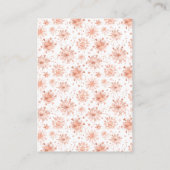 バラ金ゴールドスノーフレーク冬おむつラッフル エンクロージャーカード (裏面)