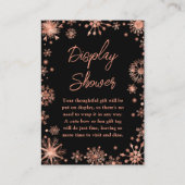 バラ金ゴールドスノーフレーク冬ディスプレイシャワー エンクロージャーカード (正面)