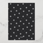 バラ金ゴールドスノーフレーク縁どクリスマスフォト 箔シーズンカード (裏面)