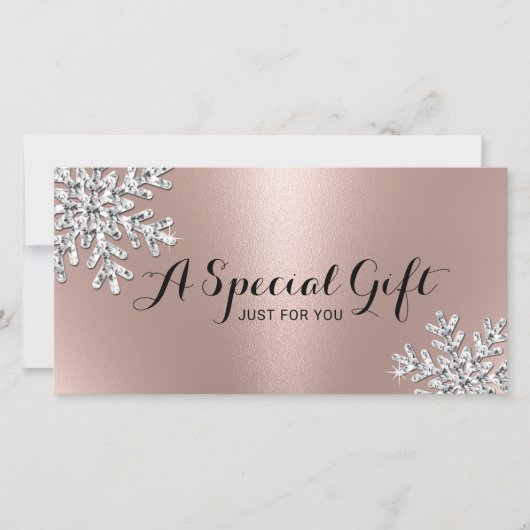 バラ金ゴールドスノーフレーク美しいサロンギフト券 (正面)