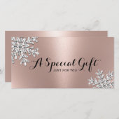 バラ金ゴールドスノーフレーク美しいサロンギフト券 (正面/裏面)