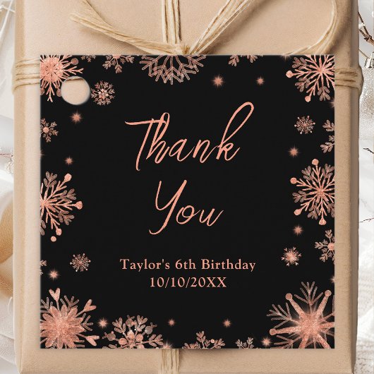 バラ金ゴールドスノーフレーク誕生日サンキューユー フェイバータグ