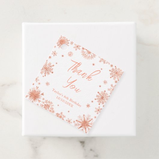 バラ金ゴールドスノーフレーク誕生日サンキューユー フェイバータグ (インサイチュ)