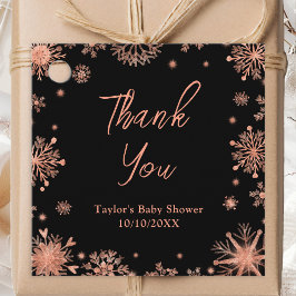 バラ金ゴールドスノーフレーク赤ちゃんシャワーありがとう フェイバータグ