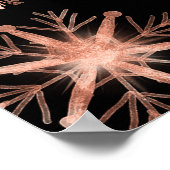 バラ金ゴールドスノーフレーク赤ちゃんシャワーウェルカム ポスター (角)