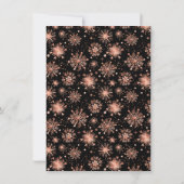 バラ金ゴールドスノーフレーク赤ちゃんシャワー サンキューカード (裏面)