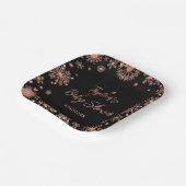 バラ金ゴールドスノーフレーク赤ちゃんシャワー ペーパープレート (傾斜あり)