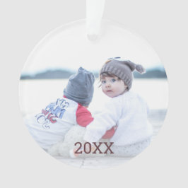 バラ金ゴールドスノーフレーク2面クリスマスフォト オーナメント