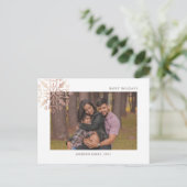 バラ金ゴールドスノーフレーク・ホリデー写真はがき シーズンポストカード (スタンド正面)