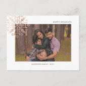 バラ金ゴールドスノーフレーク・ホリデー写真はがき シーズンポストカード (正面)