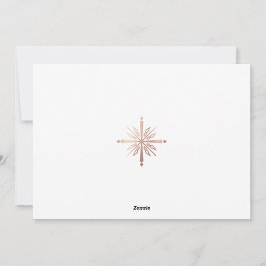 バラ金ゴールドスノーフレーク・ホリデー・フォト・カード シーズンカード (裏面)