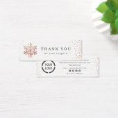 バラ金ゴールドスノーフレークChristmas Thank You Insert (デスク)