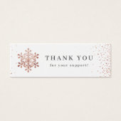 バラ金ゴールドスノーフレークChristmas Thank You Insert (正面)