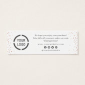 バラ金ゴールドスノーフレークChristmas Thank You Insert (裏面)