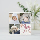バラ金ゴールドスノーフレークJoy Script 3フォトコラージュ シーズンカード (スタンド正面)