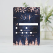 バラ金ゴールドスノー松ネイビー冬rsvp 出欠カード (スタンド正面)