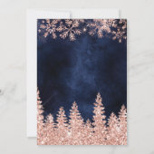 バラ金ゴールドスノー松海軍クリスマス冬の結婚式 招待状 (裏面)