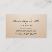 バラ金ゴールドスパロゴはさみ美容師 名刺 (裏面)