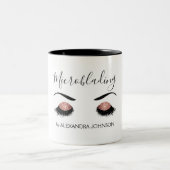 バラ金ゴールドスパークリーグリッターモダンマイクロブレイディング ツートーンマグカップ (中央)