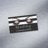 バラ金ゴールドスパークリーグリッターモダンマイクロブレイディング マグネット名刺 (インサイチュ)