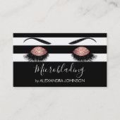 バラ金ゴールドスパークリーグリッターモダンマイクロブレイディング 名刺 (正面)