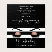 バラ金ゴールドスパークリーグリッターモダンマイクロブレイディング 名刺 (外部フラット)