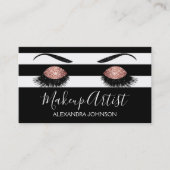 バラ金ゴールドスパークリーグリッターモダンメイクアップアーティスト 名刺 (正面)