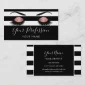 バラ金ゴールドスパークリーグリッターモダン美しい 名刺 (正面/裏面)