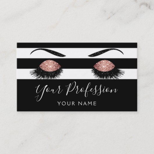 バラ金ゴールドスパークリーグリッターモダン美しい 名刺 (正面)