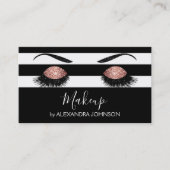 バラ金ゴールドスパークリーモダングリッターメイクアップ 名刺 (正面)