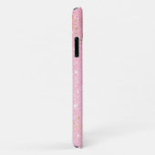 バラ金ゴールドスパークリー – 金ゴールドグリッターモノグラム&名前 Case-Mate iPhoneケース (裏面/右)