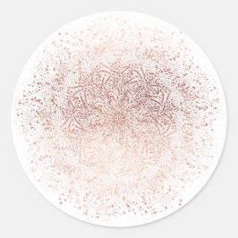 バラ金ゴールドスパークルクリスマスホリデーラウンドステッカー ラウンドシール