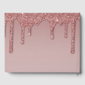 バラ金ゴールドスパークルグラムグリッタードリップスモノグラム ゲストブック (裏面)