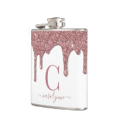 バラ金ゴールドスパークルグラムグリッタードリップスモノグラム フラスク (左)