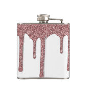 バラ金ゴールドスパークルグラムグリッタードリップスモノグラム フラスク (裏面)