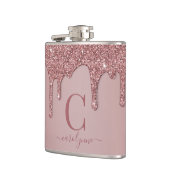 バラ金ゴールドスパークルグラムグリッタードリップスモノグラム フラスク (左)